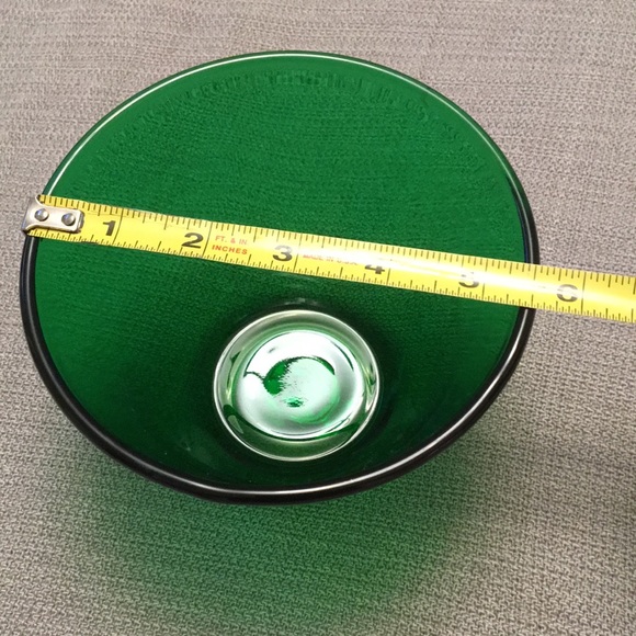 Vintage Emerald Green Bowl Depression Glass - Picture 5 of 8